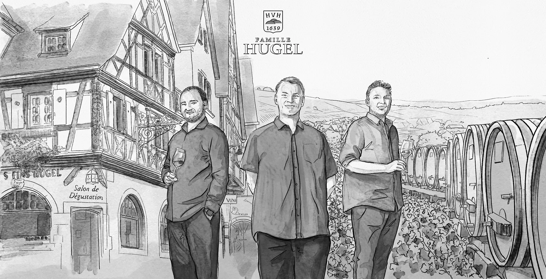 illustration famille hugel